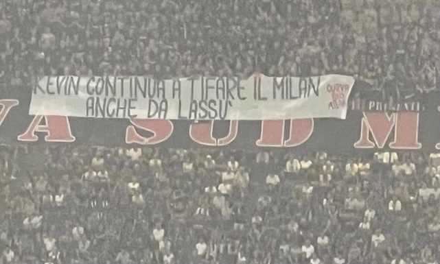 Striscione Della Curva Sud Del Milan Dedicato Alla Memoria Di Kevin