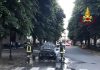 Auto in fiamme in corso Marconi, intervento dei vigili del fuoco