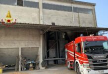 Livorno Ferraris: incendio nell�essiccatoio del riso di una cascina